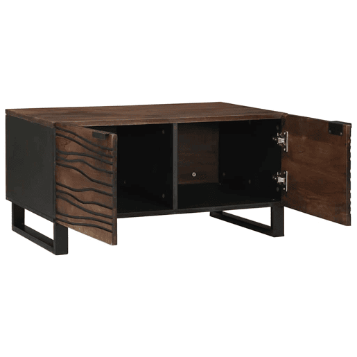 Mesa de Centro, Mesa baixa, Marrom e Preto 80 x 50 x 40 cm