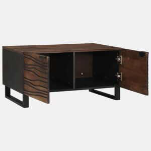 Mesa de Centro, Mesa baixa, Marrom e Preto 80 x 50 x 40 cm