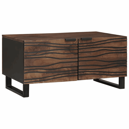 Mesa de Centro, Mesa baixa, Marrom e Preto 80 x 50 x 40 cm