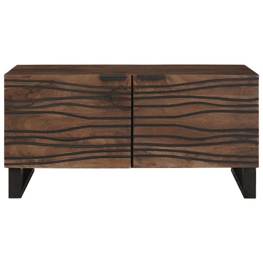 Mesa de Centro, Mesa baixa, Marrom e Preto 80 x 50 x 40 cm