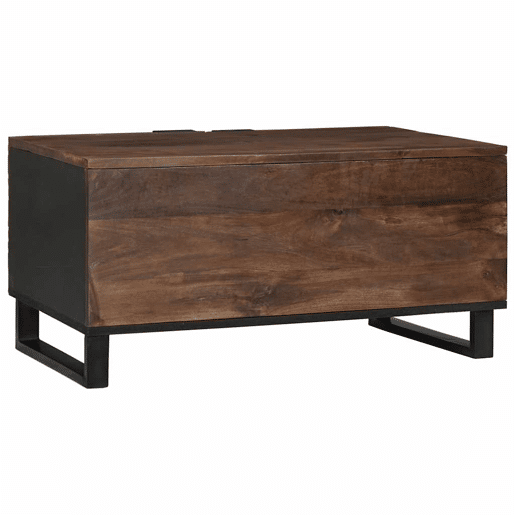 Mesa de Centro, Mesa baixa, Marrom e Preto 80 x 50 x 40 cm