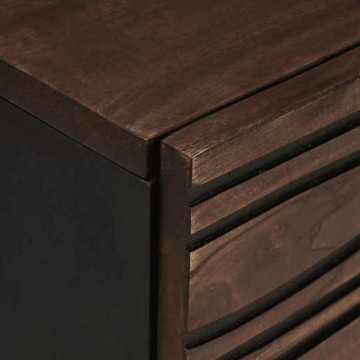 Mesa de Centro, Mesa baixa, Marrom e Preto 80 x 50 x 40 cm