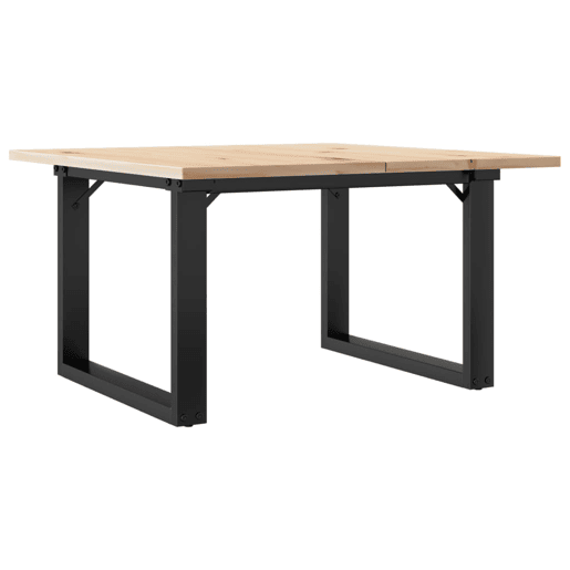 Mesa de Centro, Mesa baixa, estrutura em O 60x60x40 cm pinho e aço