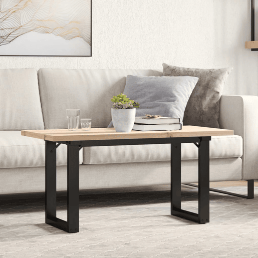 Mesa de Centro, Mesa baixa, estrutura em O 100x50x45,5cm pinhoaço