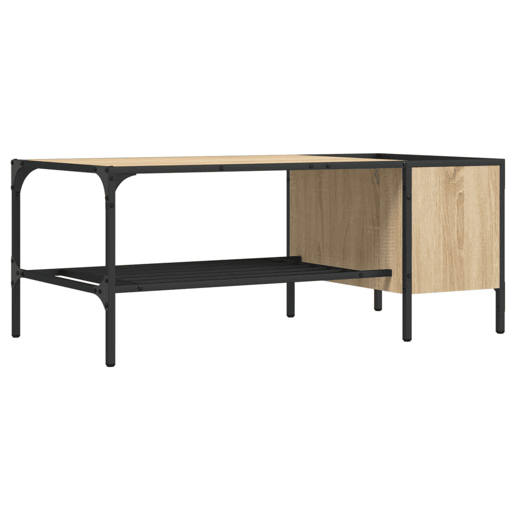 Mesa de Centro, Mesa baixa, c prateleira derivados de madeira carvalho sonoma