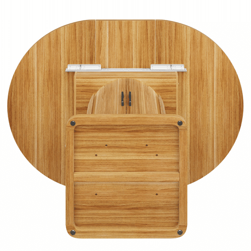 Mesa de jantar extensÃvel de 118 a 158 cm u2013 redonda a oval, com gavetas, para até 6 pessoas u2013 preto e castanho escuro Mesa de jantar extensÃvel de 118 a 158 cm u2013 redonda a oval, com gavetas, para até 6 pessoas u2013 preto e castanho escuro