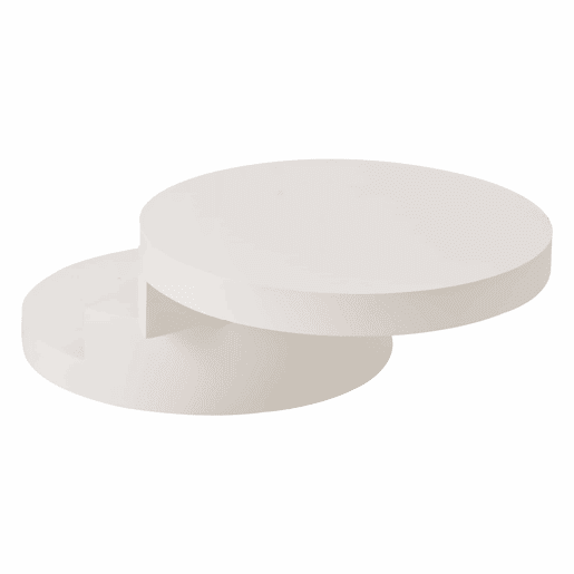Mesa de centro 70 x 70 x 35,5 cm - Tampo giratório a 360° com luz LED, 2 níveis, capacidade de carga de 30 kg - Branco Mesa de centro 70 x 70 x 35,5 cm - Tampo giratório a 360° com luz LED, 2 níveis, capacidade de carga de 30 kg - Branco