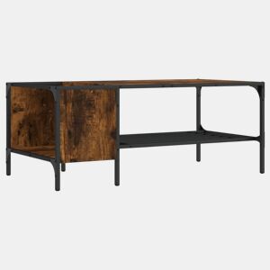 Mesa de Centro, Mesa baixa, c prateleira derivados de madeira carvalho fumado