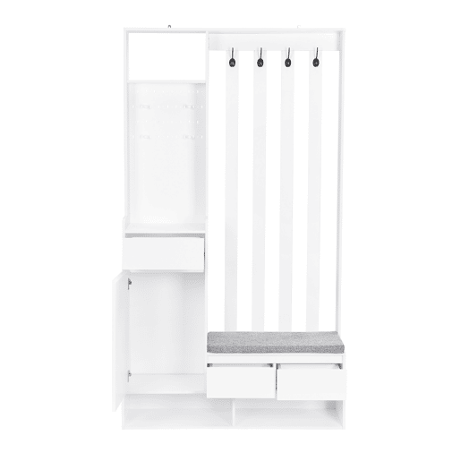 Móvel de entrada de mdf com sapateira,branco Móvel de entrada de mdf com sapateira,branco