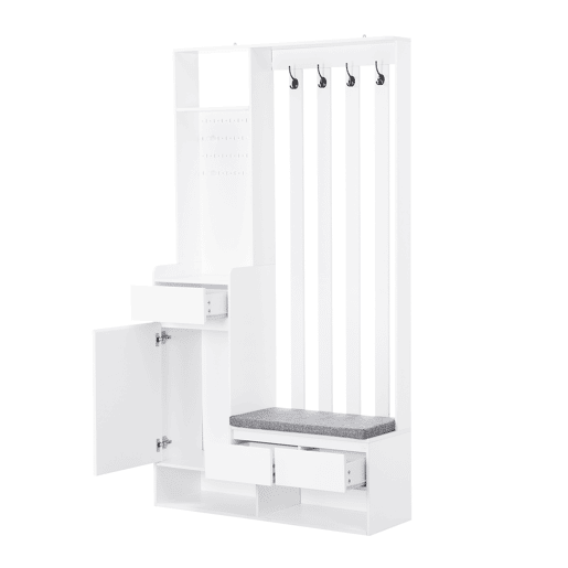 Móvel de entrada de mdf com sapateira,branco Móvel de entrada de mdf com sapateira,branco
