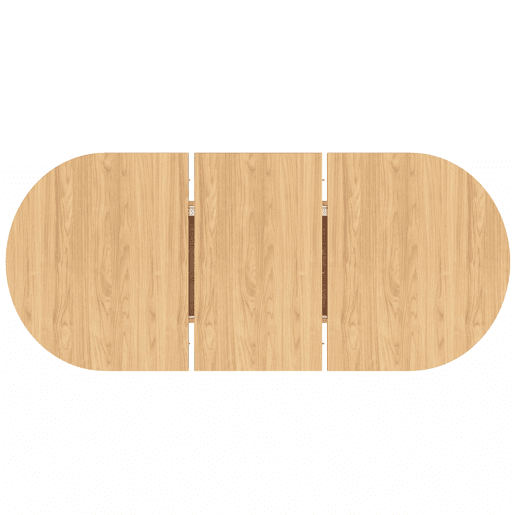 Mesa de jantar extensível - com compartimento de arrumação oculto, tampo reforçado em MDF de alta estabilidade, design flexível para espaços pequenos, cozinha, escritório e sala de estar - Natural e castanho claro