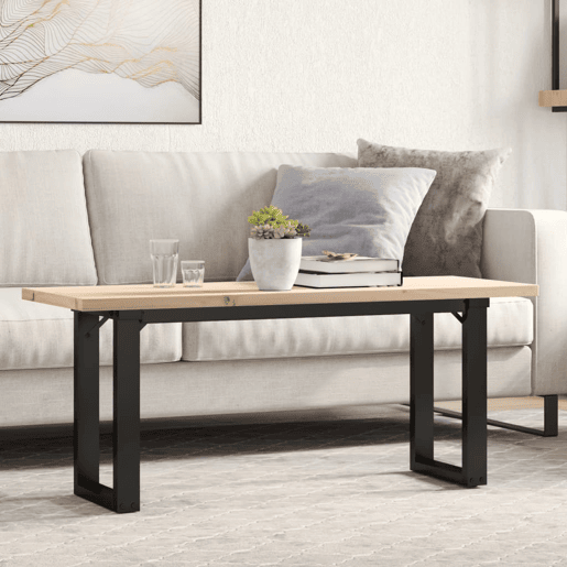 Mesa de Centro, Mesa baixa, estrutura em O 110x40x45,5cm pinhoaço
