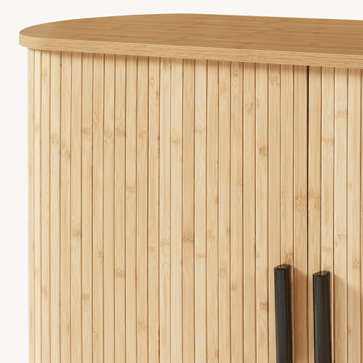 Armário lateral  Sapateira Tvedestrand bambu 100x40x80 cm naturalpreto en.casa