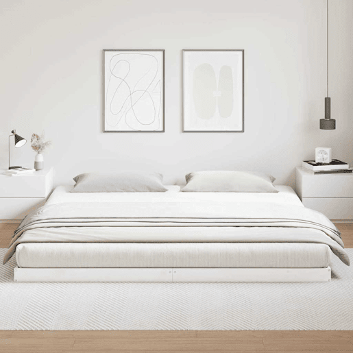 Estrutura de cama de chão Branco 213.5 x 104 x 9 cm