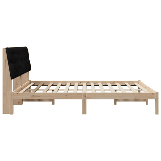 Estrutura de Cama de casal moderno com Cabeceira Estofada Castanho 180 x 200 cm