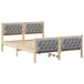 Estructura de cama matrimonial 145x210 Estructura de cama matrimonial 145x210 Blanco/ Gris Claro