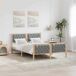 Estructura de cama matrimonial 145x210 Estructura de cama matrimonial 145x210 Blanco/ Gris Claro