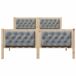 Estructura de cama matrimonial 145x210 Estructura de cama matrimonial 145x210 Blanco/ Gris Claro