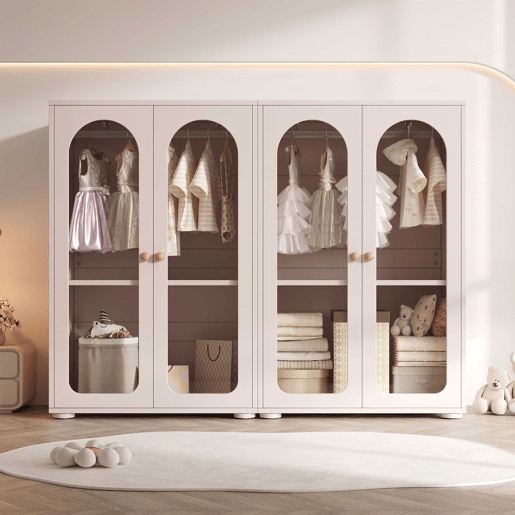 Armário de roupa lacado com 2 portas, 160×50×120 cm u2013 com barra para pendurar roupa, portas transparentes em acrílico, puxadores em cerâmica, armário de arrumação para quarto infantil, conjunto de 2 peças u2013 rosa bebé Armário de roupa lacado com 2 portas, 160×50×120 cm u2013 com barra para pendurar roupa, portas transparentes em acrílico, puxadores em cerâmica, armário de arrumação para quarto infantil, conjunto de 2 peças u2013 rosa bebé