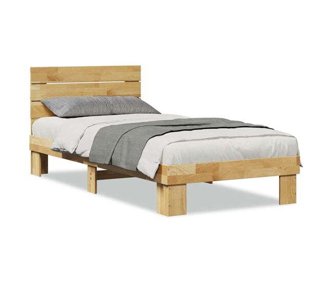 Estructura de cama individual para adultos con cabecero 75x190 cm