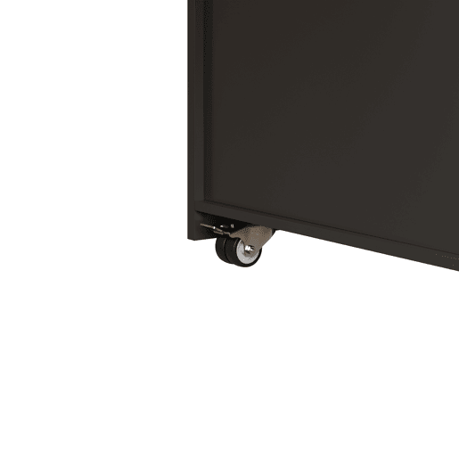 Ilha de cozinha extensível 120-184 cm - com gavetas, rodízios e bancada com efeito de madeira para cozinha e bar - preto