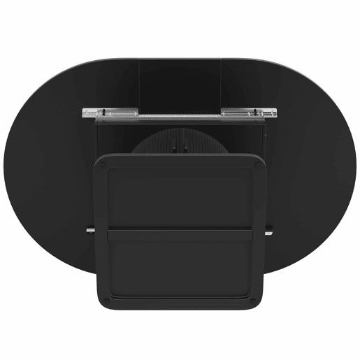 Mesa de jantar extensível com arrumação - multifuncional, com prateleiras extraíveis, economiza espaço, tampo em MDF - Preto