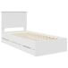 Estructura de cama individual para adultos Estructura de cama individual para adultos Blanco