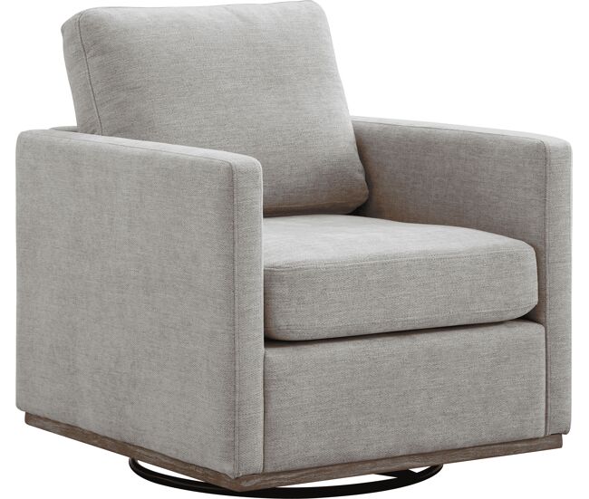 Sillón giratorio acolchado 360° - con reposabrazos, sillón lounge cómodo para salón, dormitorio o habitación infantil - gris