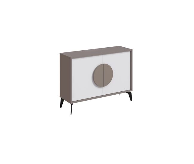 Aparador de madera <<Gora>> - 110 x 36 x 82 cm - Moka claro