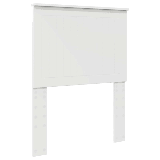 Estrutura de cama de solteiro para adultos - Branco 75 x 190 cm Madeira de Pinheiro Sólida