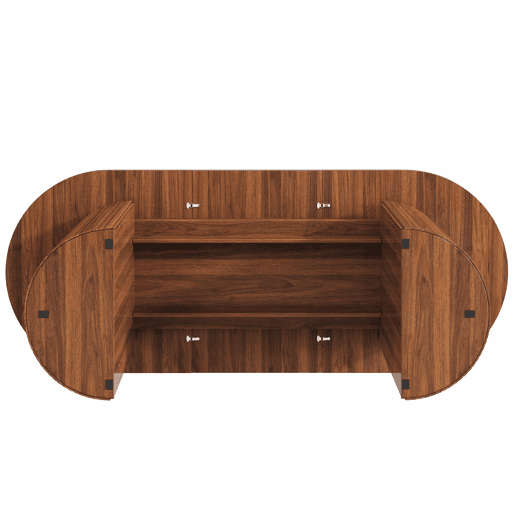 Mesa de jantar extensível - com compartimento de arrumação oculto, tampo reforçado de alta estabilidade, design flexível para espaços pequenos (cozinha, escritório e sala de estar), tampo em MDF - castanho escuro