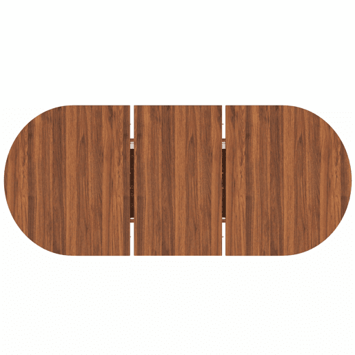 Mesa de jantar extensível - com compartimento de arrumação oculto, tampo reforçado de alta estabilidade, design flexível para espaços pequenos (cozinha, escritório e sala de estar), tampo em MDF - castanho escuro