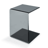 Mesa de apoio Trölmapilu em forma de C vidro 60x40x40cm - Cinzento en.casa