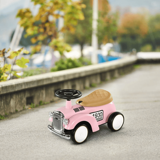 AIYAPLAY Carro Andador para Bebé dos 12 aos 36 Meses Carro sem Pedais com Buzina, Compartimento de Armazenamento e Volante para Interior e Exterior 58x27x35 cm Rosa