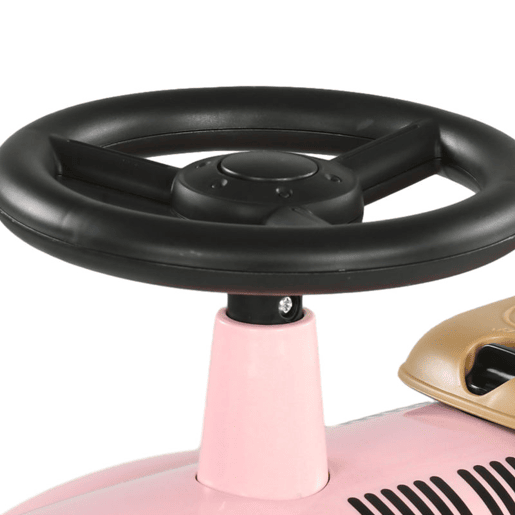 AIYAPLAY Carro Andador para Bebé dos 12 aos 36 Meses Carro sem Pedais com Buzina, Compartimento de Armazenamento e Volante para Interior e Exterior 58x27x35 cm Rosa