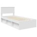 Estructura de cama individual para adultos Estructura de cama individual para adultos Blanco