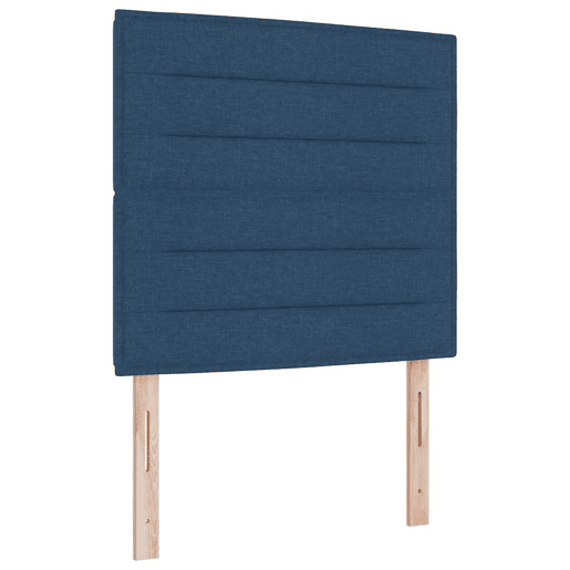 Estrutura de cama de solteiro para adultos com cabeceira Azul 90 x 200 cm tecido