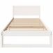 Estructura de cama individual para adultos Estructura de cama individual para adultos Blanco