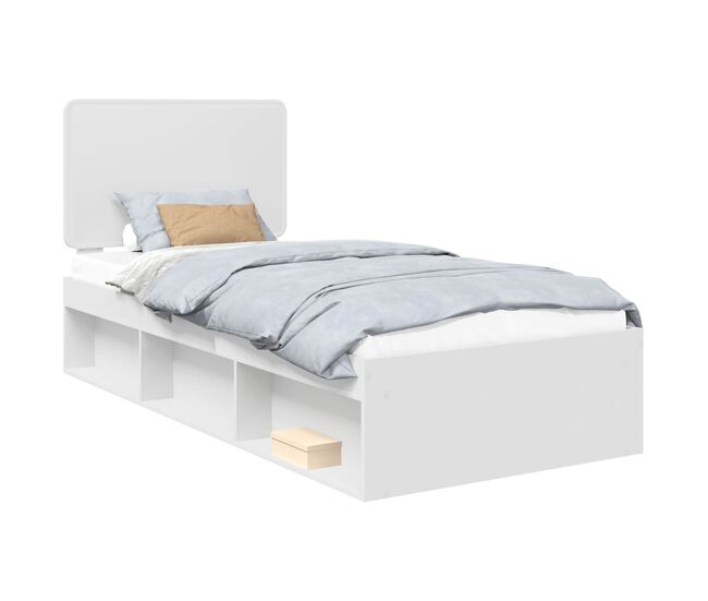 Estructura de cama individual para adultos - 90 x 190 cm madera de pino macizo