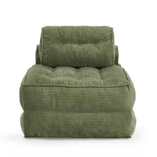 Poltrona dobrável 2 em 1 em veludo - sofá-cama com encosto ajustável, poltrona multifuncional e cama de hóspedes para a sala e o quarto - Verde