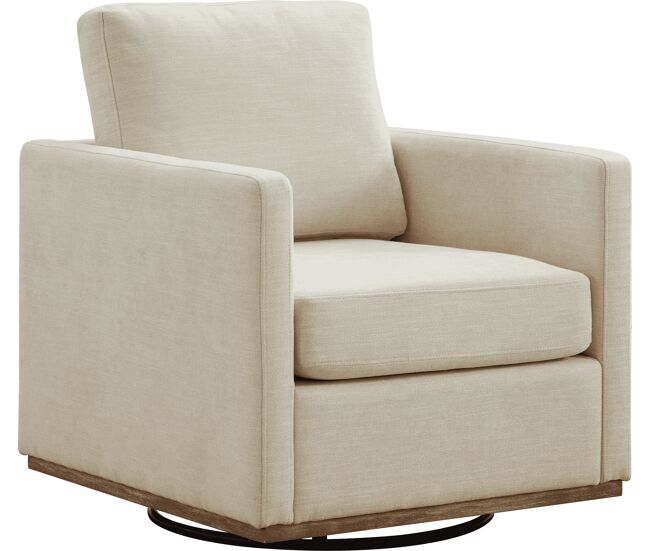 Sillón giratorio acolchado de 4 caras - sillón cómodo 360° con reposabrazos - beige