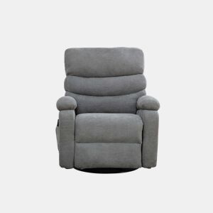 Poltrona relax elétrica giratória a 360° - massagem e aquecimento, encosto e apoio para os pés ajustáveis, bolsos laterais - cinzenta