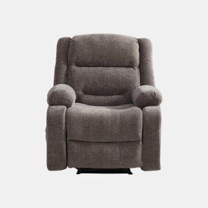 Poltrona relax elétrica multifunções - função de massagem elétrica e aquecimento, encosto e apoio para os pés ajustáveis manualmente, bolsos laterais de arrumação - Cinza