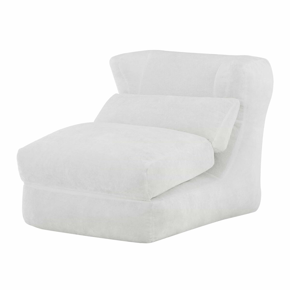 Sofá relax chenilla - diseño único, convertible en reclinable - color blanco