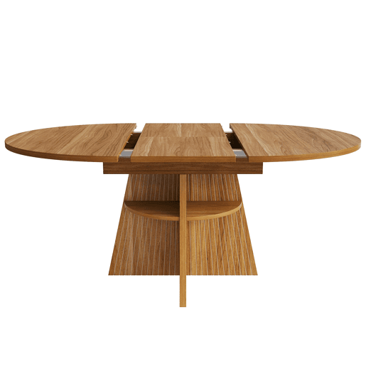 Mesa de jantar extensível - com compartimento de arrumação aberto nas pernas, mesa multifuncional compacta para espaços pequenos, tampo reforçado, cantos arredondados - Castanho escuro Mesa de jantar extensível - com compartimento de arrumação aberto nas pernas, mesa multifuncional compacta para espaços pequenos, tampo reforçado, cantos arredondados - Castanho escuro