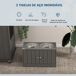 Comedero para Perro MDF, Acero Inoxidable PawHut Comedero para Perro MDF, Acero Inoxidable PawHut Gris