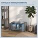 Comedero para Perro MDF, Acero Inoxidable PawHut Comedero para Perro MDF, Acero Inoxidable PawHut Gris