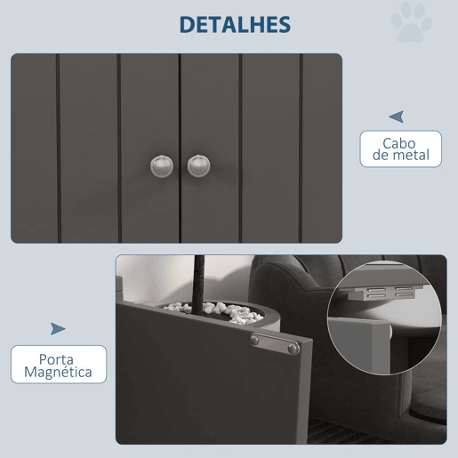 PawHut Comedouro Elevado para Cães Grandes com 2 Tigelas de 2000ml de Aço Inoxidável Comedouro para Cães com 2 Portas e Arrumação Oculta 60x30x35,5cm Cinzento PawHut Comedouro Elevado para Cães Grandes com 2 Tigelas de 2000ml de Aço Inoxidável Comedouro para Cães com 2 Portas e Arrumação Oculta 60x30x35,5cm Cinzento