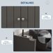 Comedero para Perro MDF, Acero Inoxidable PawHut Comedero para Perro MDF, Acero Inoxidable PawHut Gris