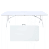 Mesa dobrável portátil de 244 cm - resistente, multifuncional, com pega, para uso interiorexterior - branca